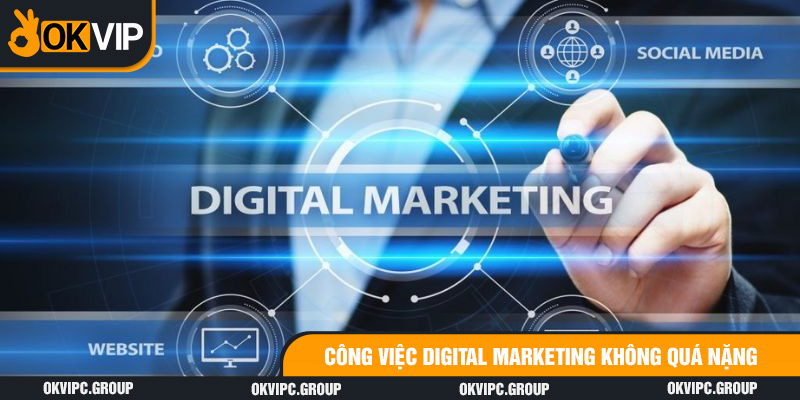 Công việc Digital Marketing không quá nặng