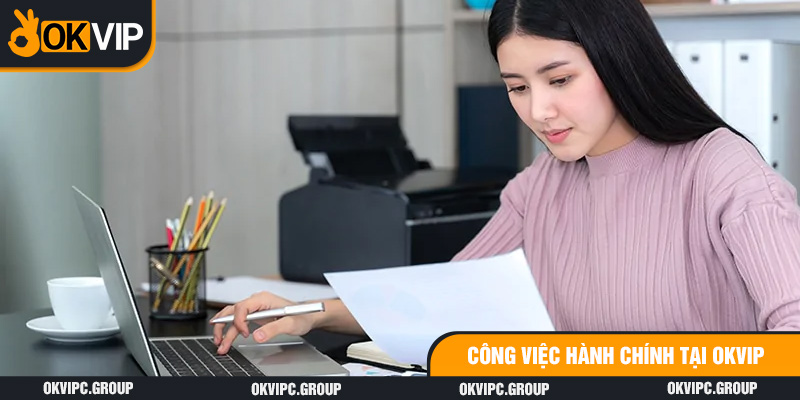 Công việc hành chính tại OKVIP