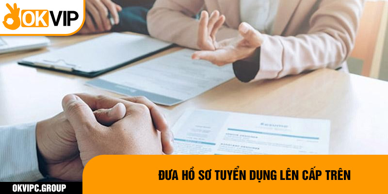 Đưa hồ sơ tuyển dụng lên cấp trên