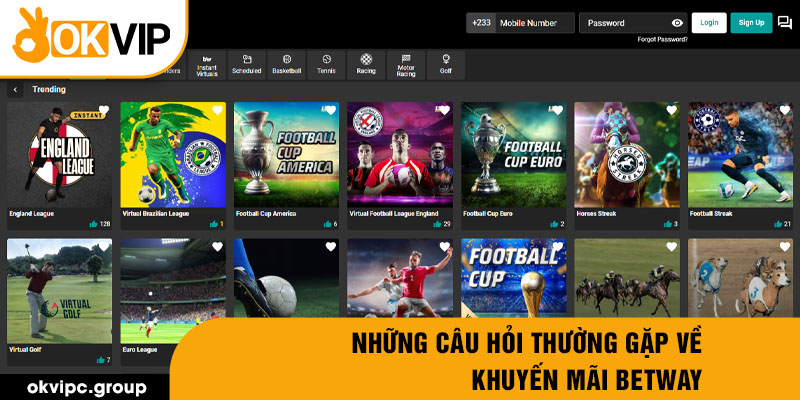 Những câu hỏi thường gặp về khuyến mãi Betway