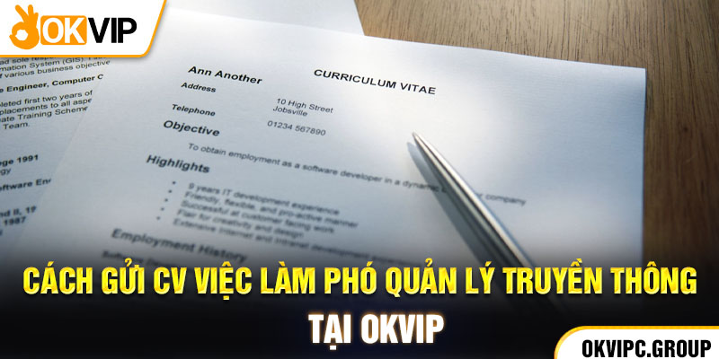 Cách gửi CV việc làm phó quản lý truyền thông tại OKVIP